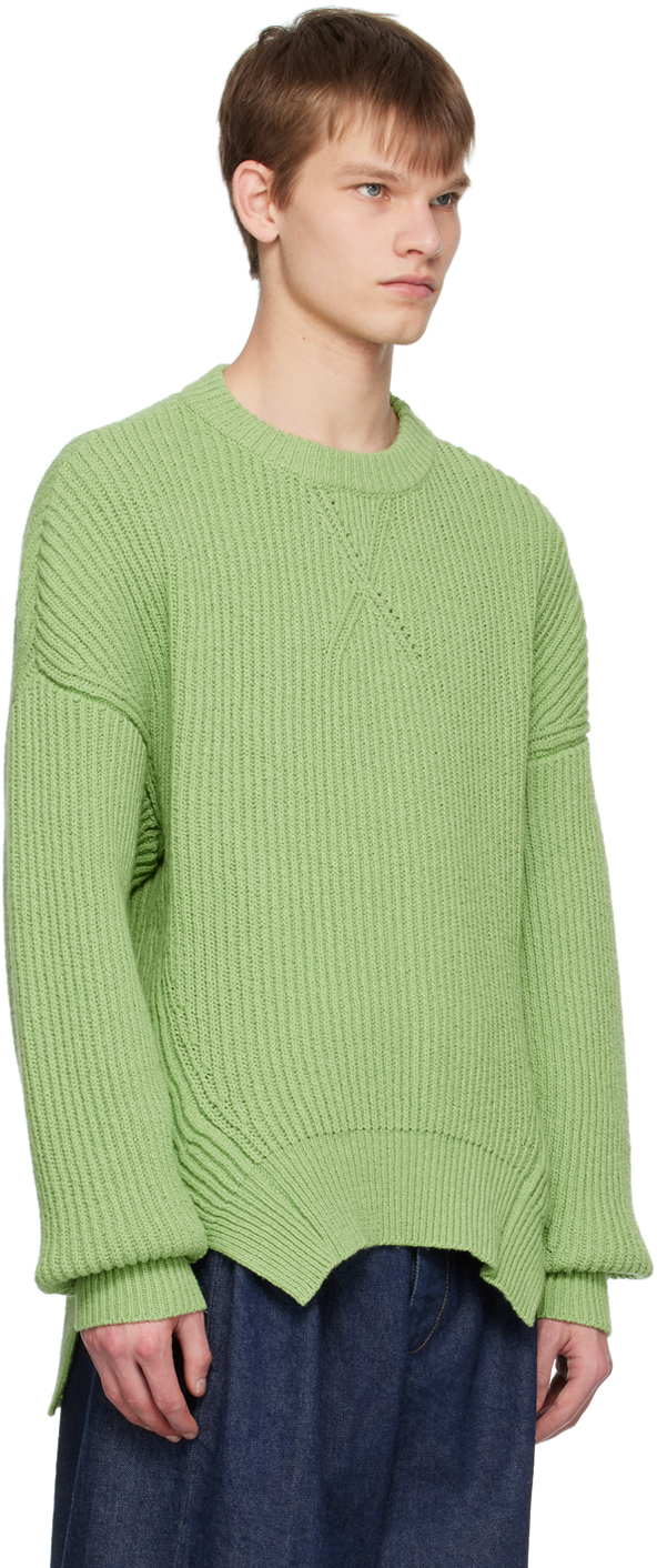 Jil Sander Green Sweater In 328 - Lime Green