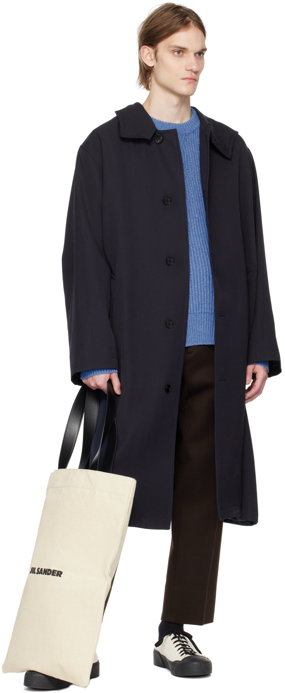 Jil Sander Blue Crewneck Sweater In 444 - Sky Blue