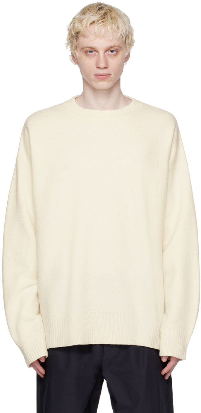 Jil Sander: Off-White Brushed Sweater | SSENSE