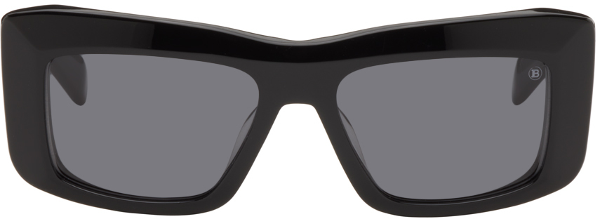 Balmain Black Envie Sunglasses In Black/gold/dark Grey