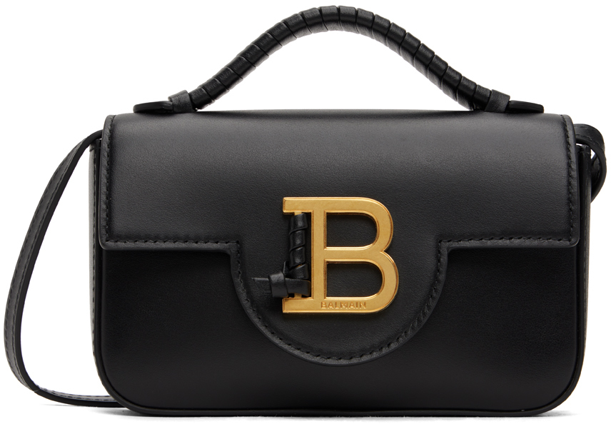 Balmain: Black Mini B-Buzz Bag | SSENSE