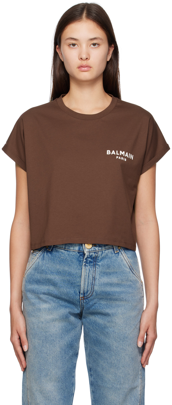 Brown Flock T-Shirt