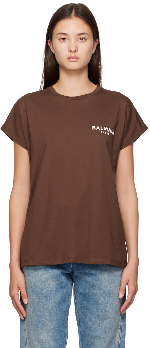Brown Flock T-Shirt