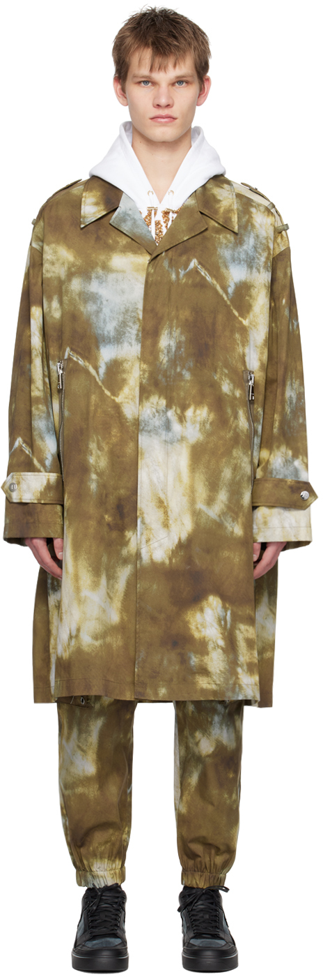 Balmain: Green Desert Coat | SSENSE