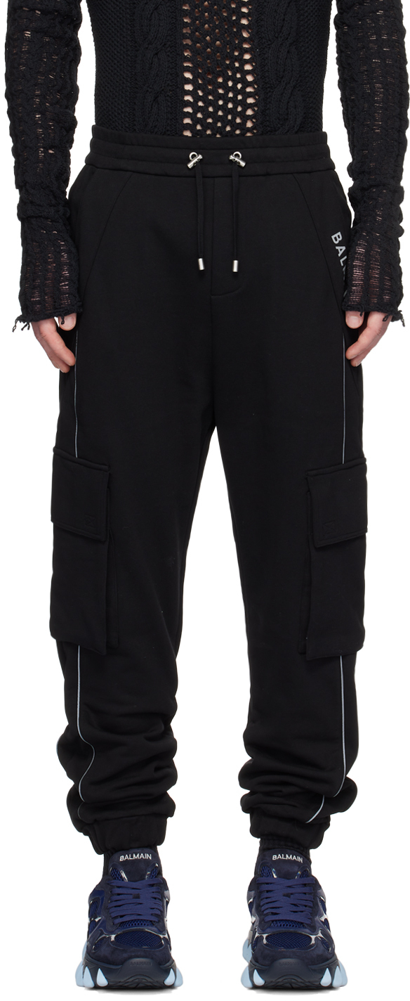 Balmain Cotton Sweatpants In Black
