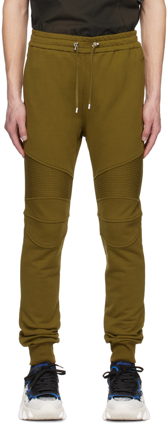 Khaki Paneled Lounge Pants