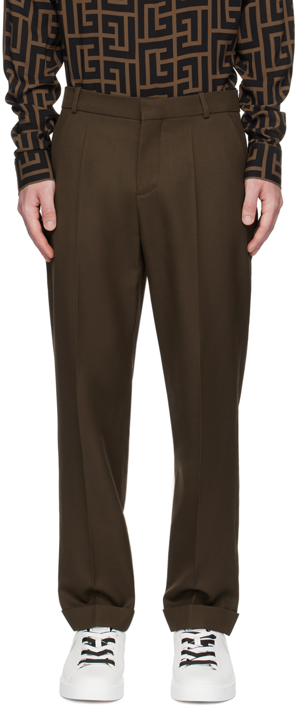 Balmain Brown Four-Pocket Trousers