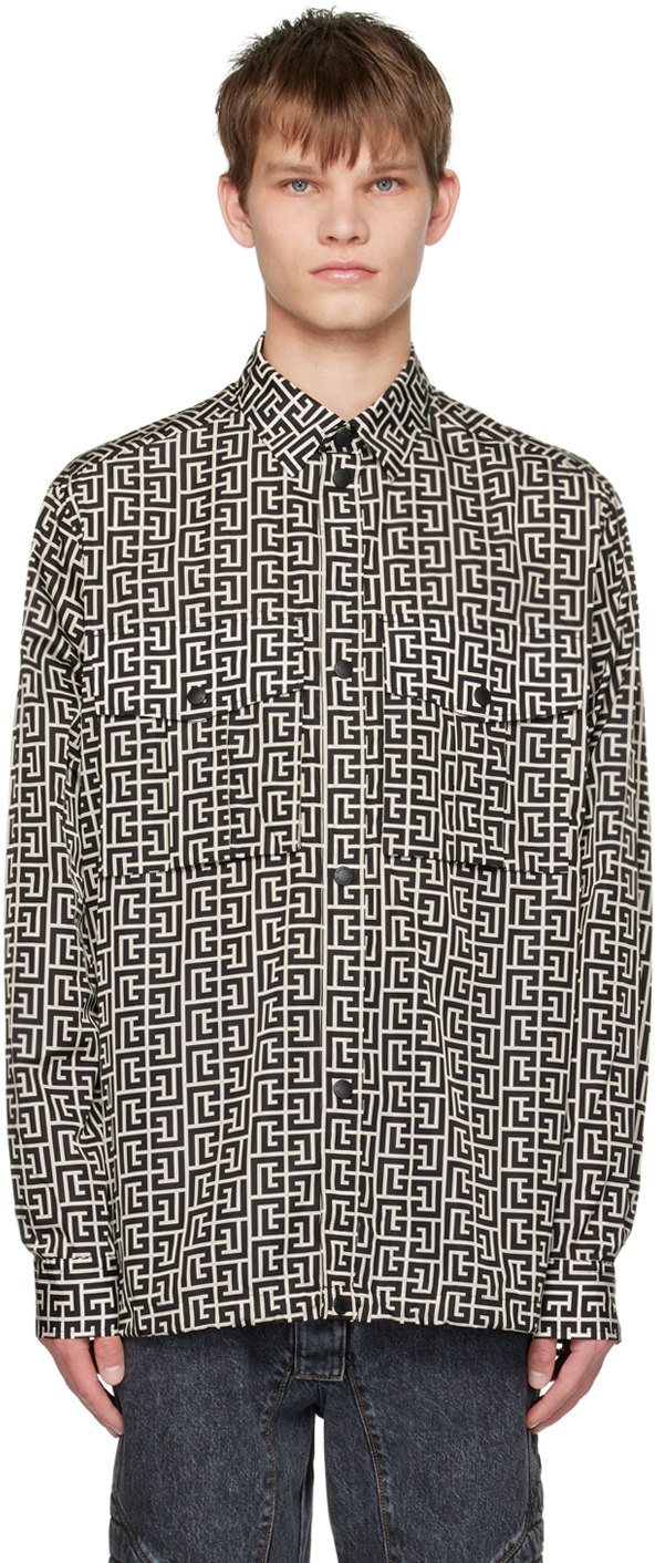 tweed monogram shirt