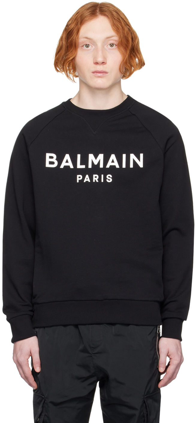Balmain Printed Sweatshirt In Black