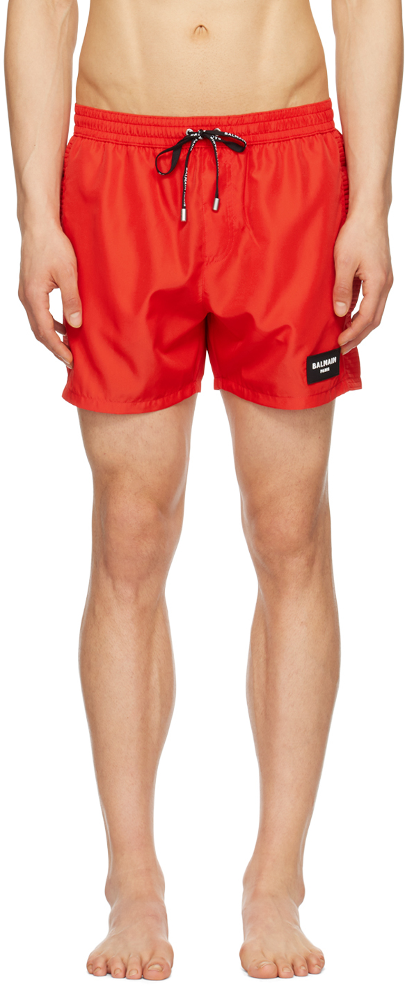 Red Patch Swim Shorts