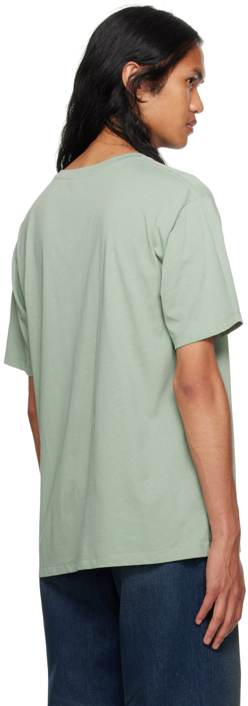 Balmain Logo-print Cotton T-shirt In Ues Vert Jade/ Natur