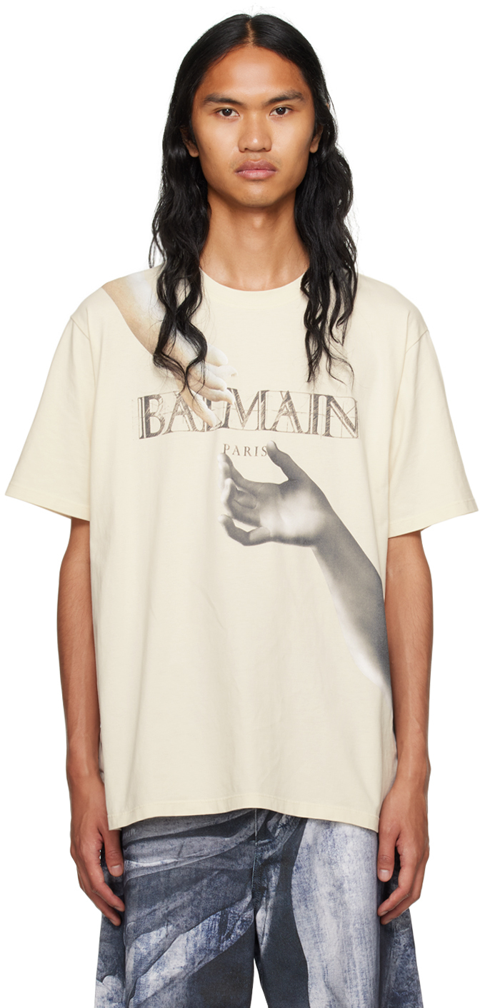 Balmain Off-White Statue T-Shirt