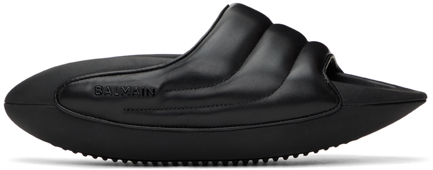 Balmain Black B-it Sandals In 0pa Noir