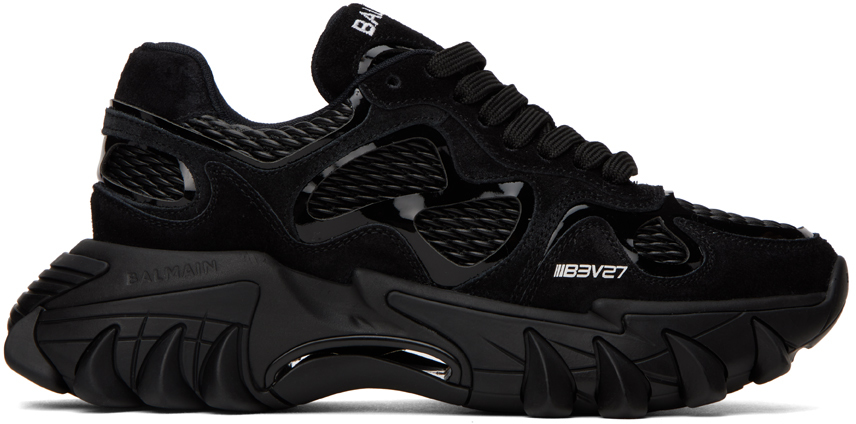 Balmain Black B-east Sneakers In Black