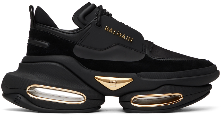 BALMAIN BLACK B-BOLD SNEAKERS