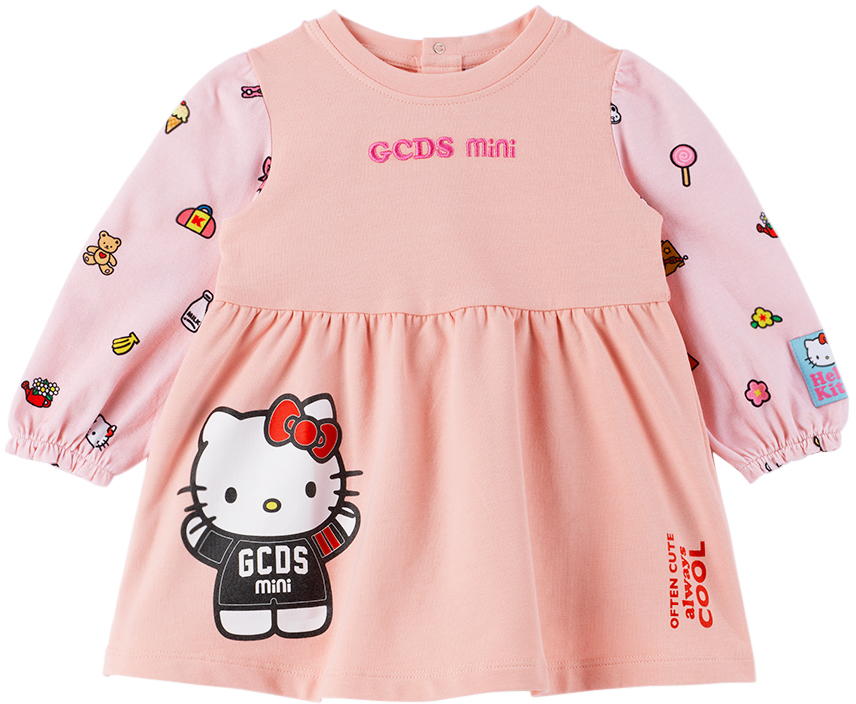Gcds Baby Pink Hello Kitty Edition Dress In 51630 Quartz Pink