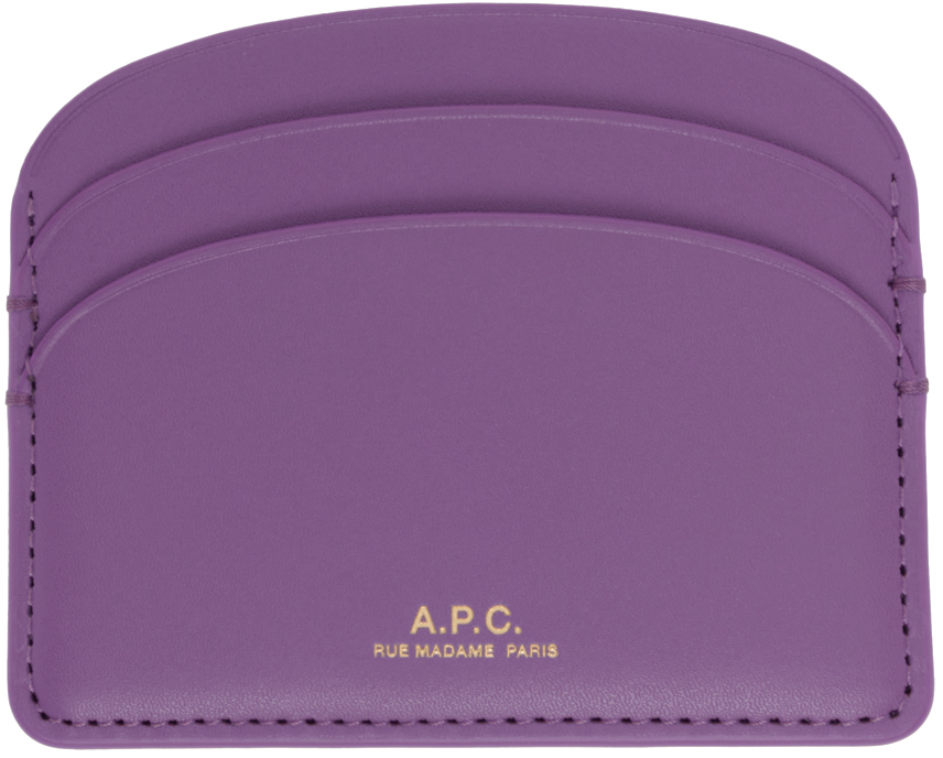 A.p.c. Purple Demi-lune Card Holder