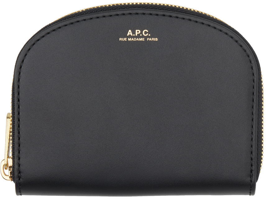 A.P.C. Black Demi-Lune Compact Wallet