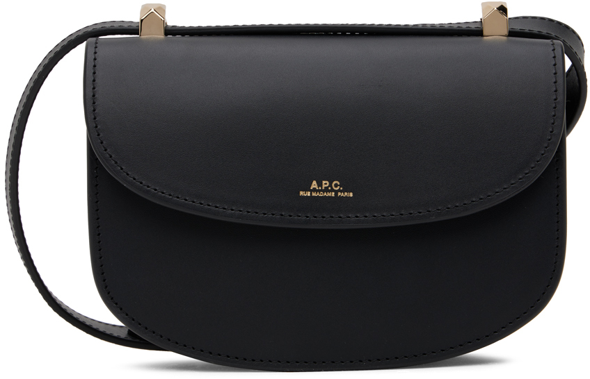 A.P.C.: Black Mini Genève Bag | SSENSE UK