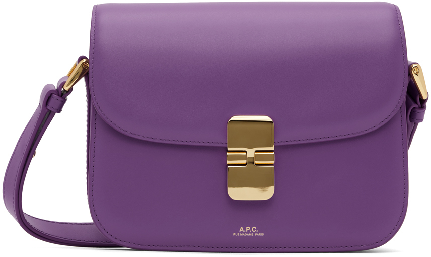 A.P.C.: Purple Small Grace Bag | SSENSE UK