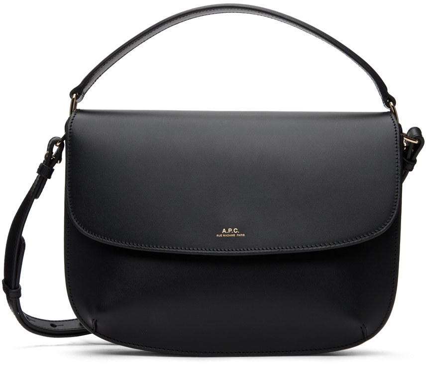 A.P.C.: Black Large Sarah Shoulder Bag | SSENSE UK