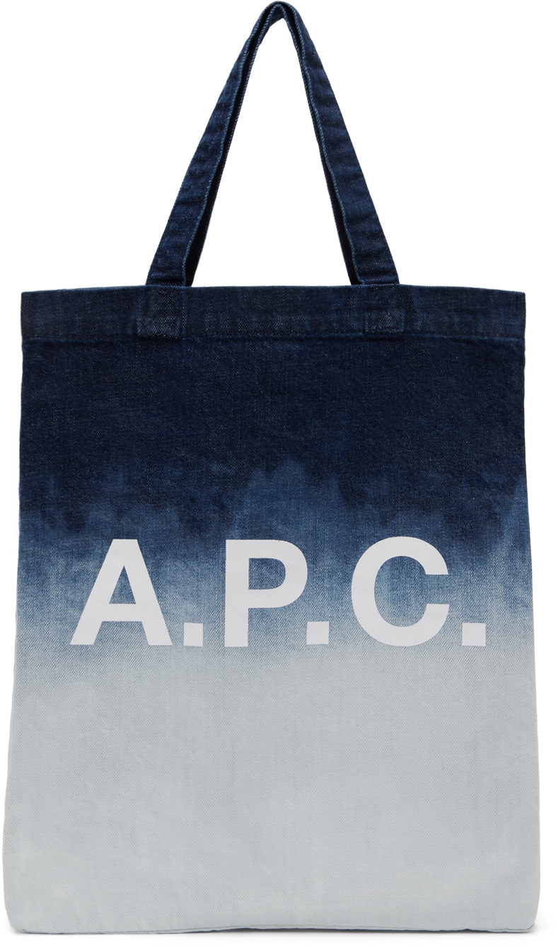 A.p.c. Blue Lou Tote In Aaf Bleached Out