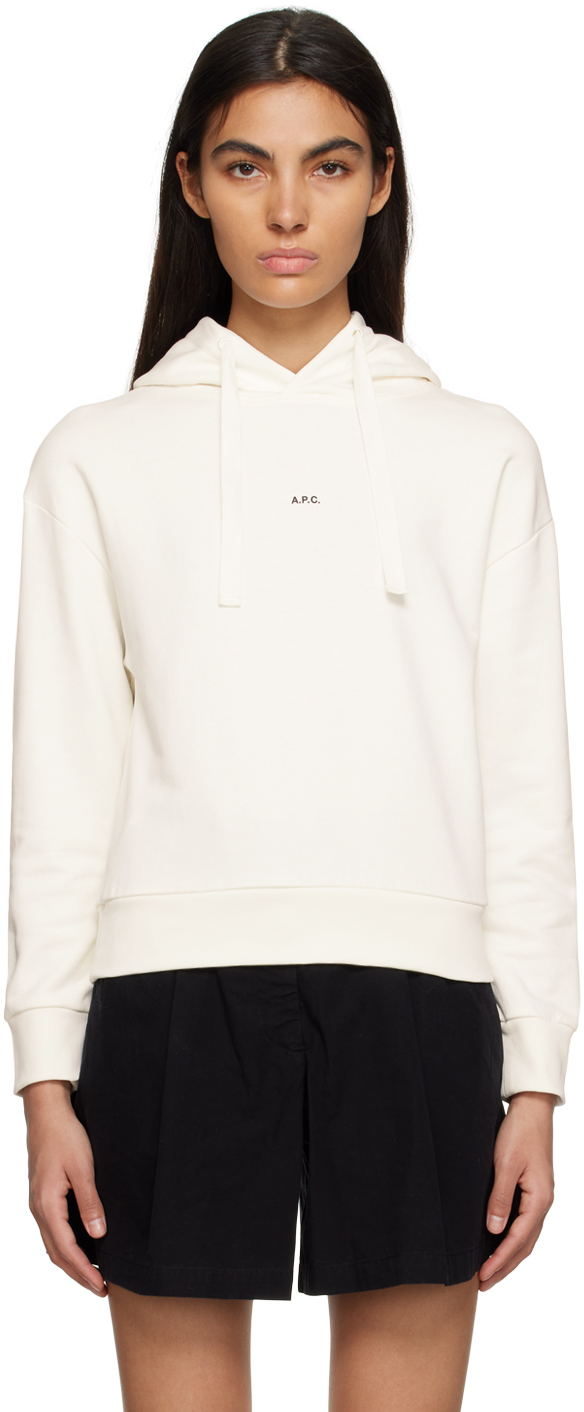 APC WHITE CHRISTINA HOODIE