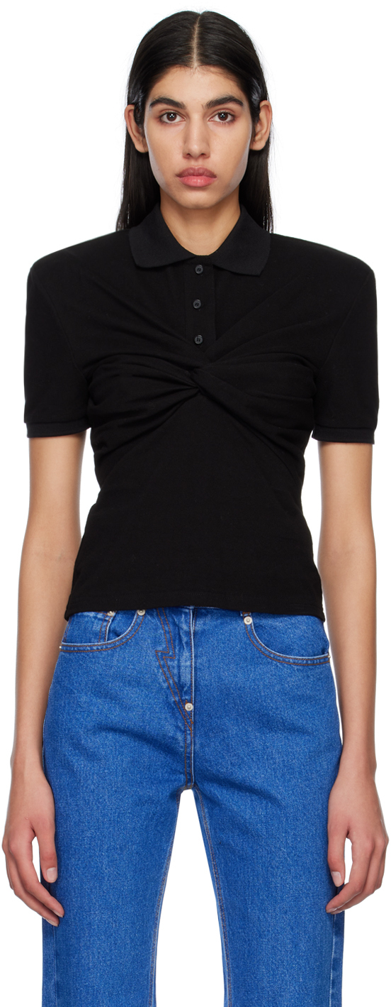 Pushbutton Ssense Exclusive Black Twisted Polo