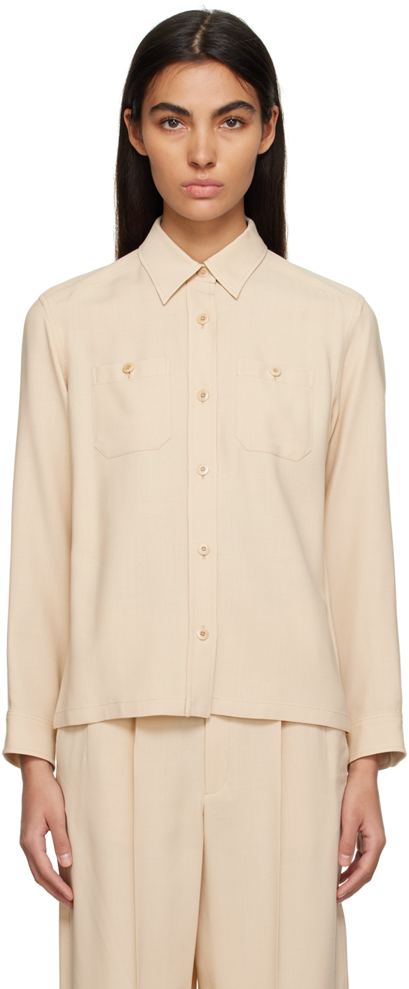 Shop Apc Beige Chloé Shirt In Aad Ecru