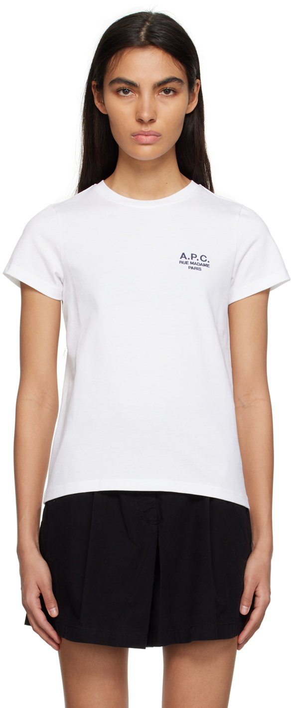 A.P.C.: White Denise T-Shirt | SSENSE UK