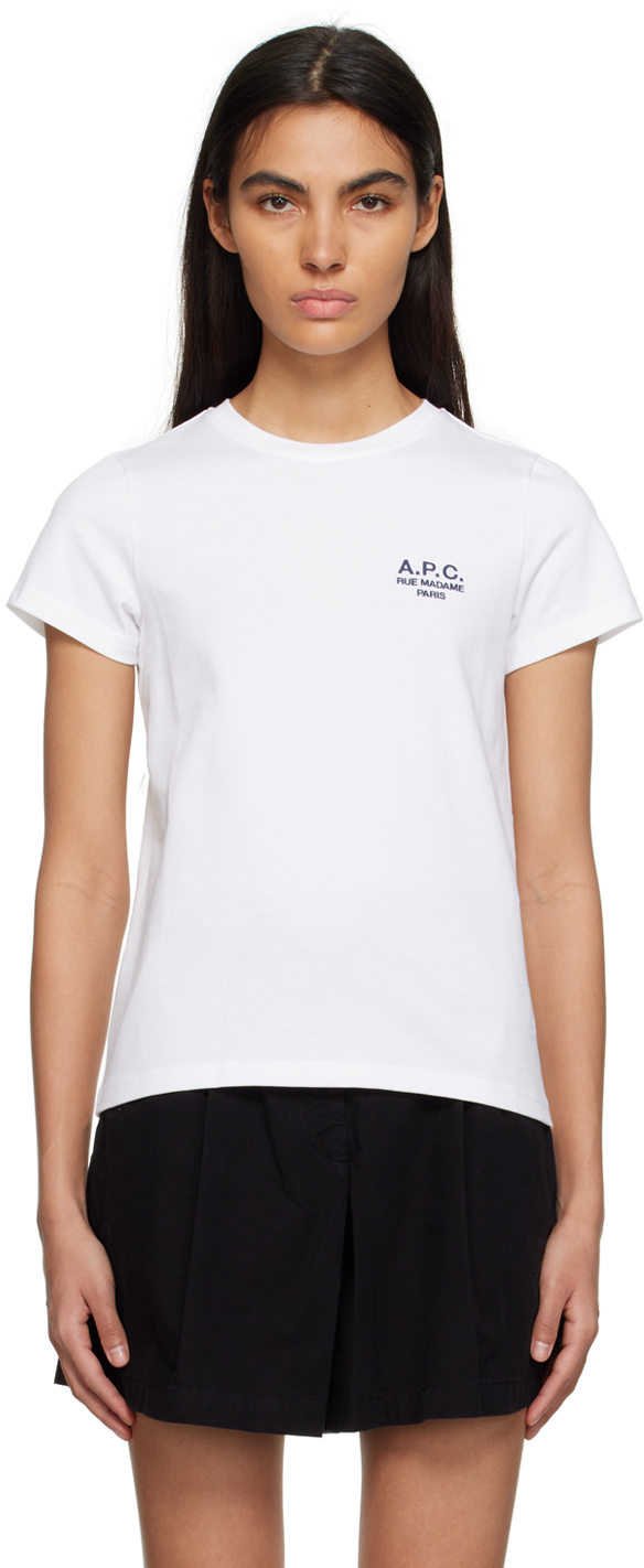 Shop Apc White Denise T-shirt In Aab White