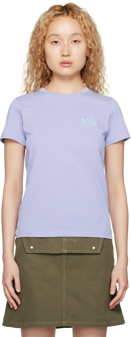 A.P.C. Women's APC T-Shirt in Light Blue | US Size 4 - Xs | FW23/24 | Cotton