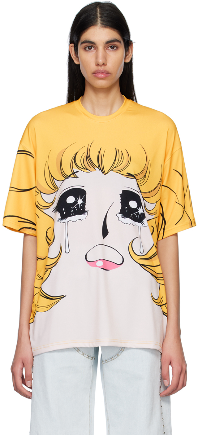 Pushbutton: Yellow Crying Girl T-Shirt | SSENSE