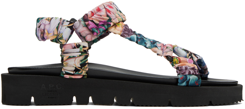 Shop Apc Multicolor Liberty Sandals In Saa Multicolor