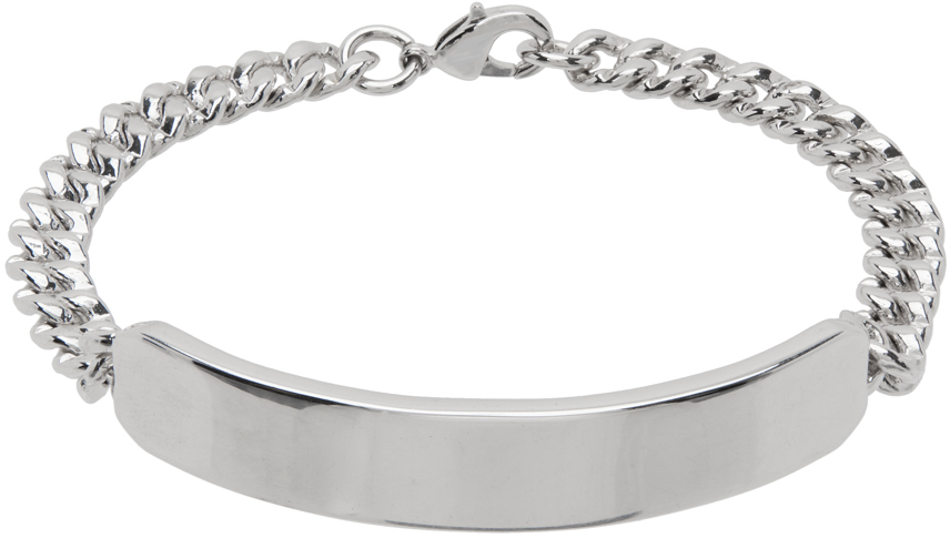 Silver G Chain Cuff Bracelet Ssense Uomo Accessori Gioielli Bracciali 