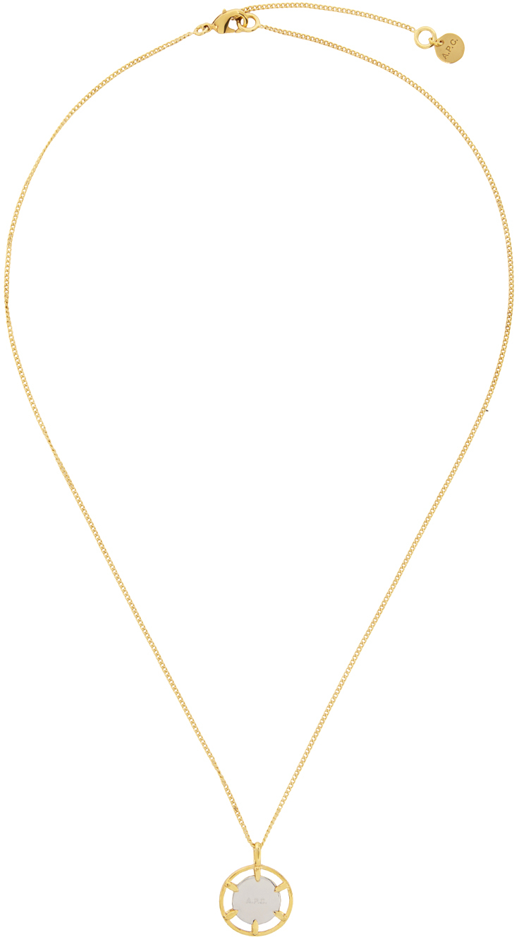 Apc Gold & Silver Eloi 2.0 Necklace In Sab Bicolor