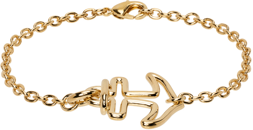 Apc Gold Ancre Bracelet In Raa Or
