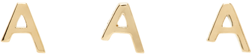 Apc Gold 'a' Earrings In Raa Gold