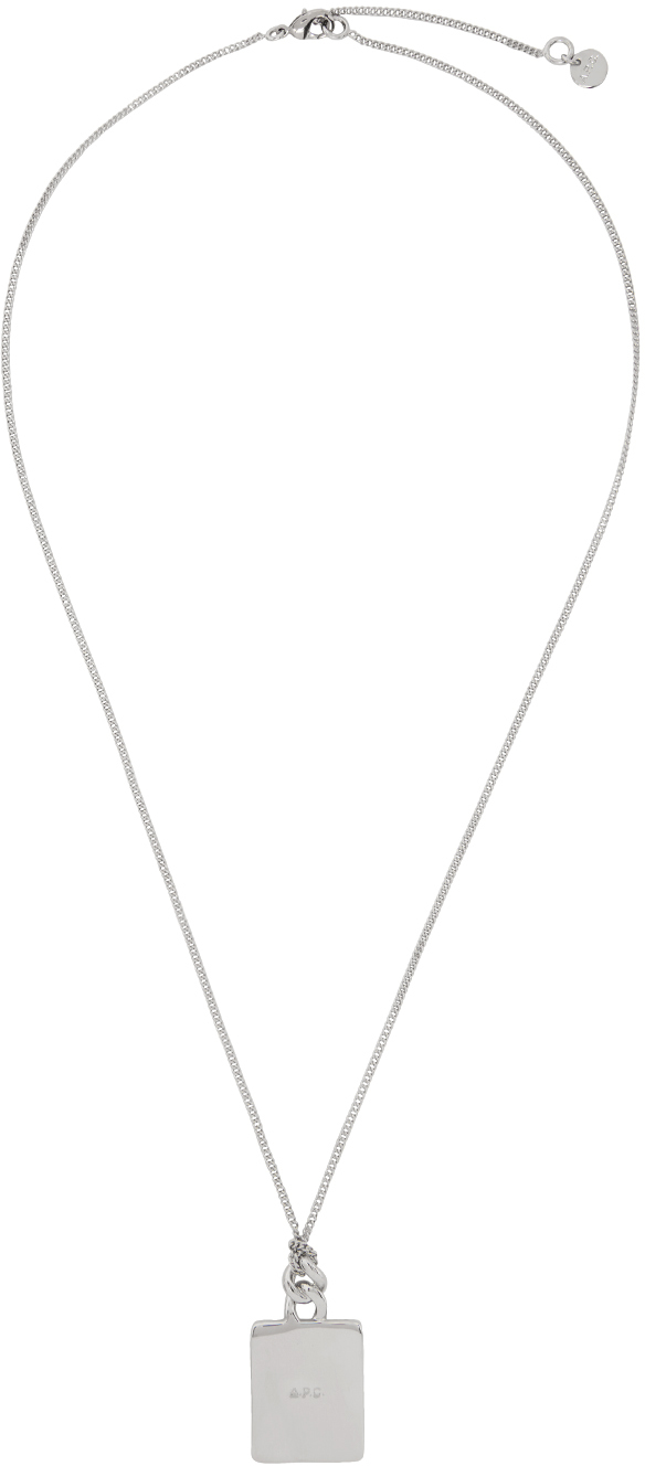 A.p.c. Silver Darwin Necklace In Rab Argent