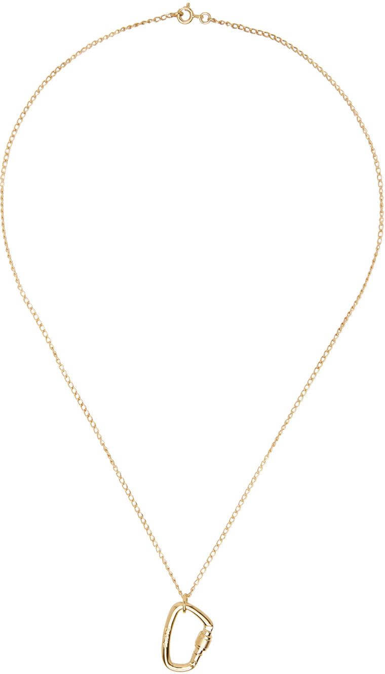 A.p.c. Gold Lock Necklace In Raa Gold