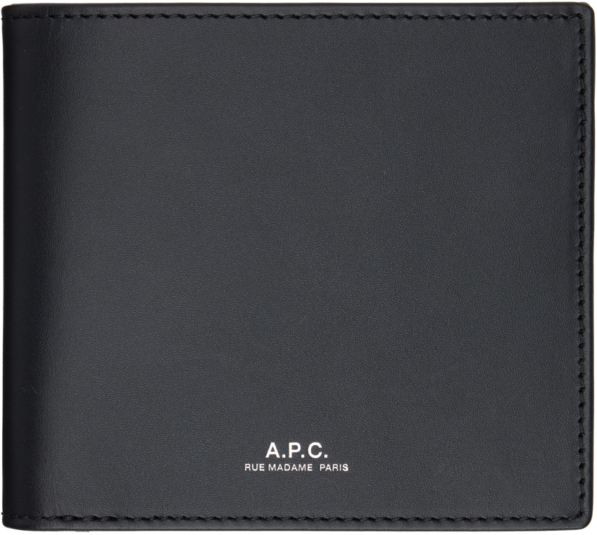 A.p.c. Black New London Wallet In Blue