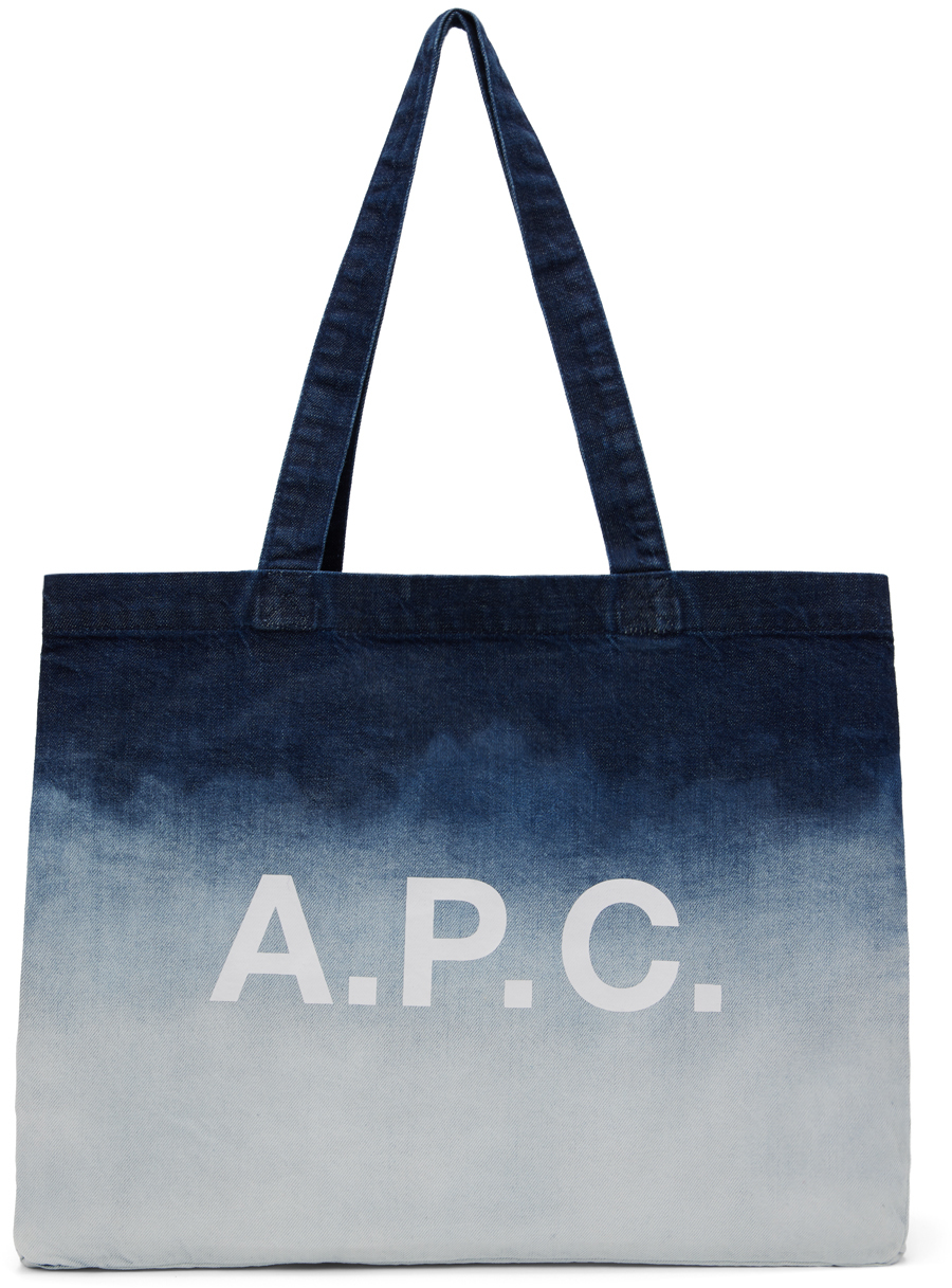 Apc Blue Diane Shopping Tote In Aaf Bleached Out