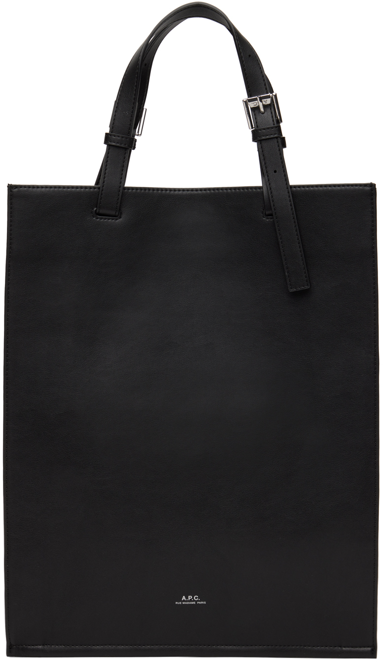 Apc Nino Faux-leather Tote Bag In Black