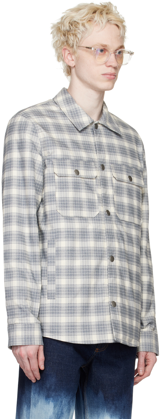Apc Off-white & Gray Alex Jacket In Aad Ecru