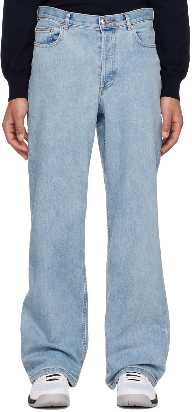A.P.C.: Blue Aaron Jeans | SSENSE UK