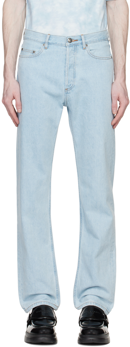 Apc Blue Standard Jeans In Aaf Bleached Out