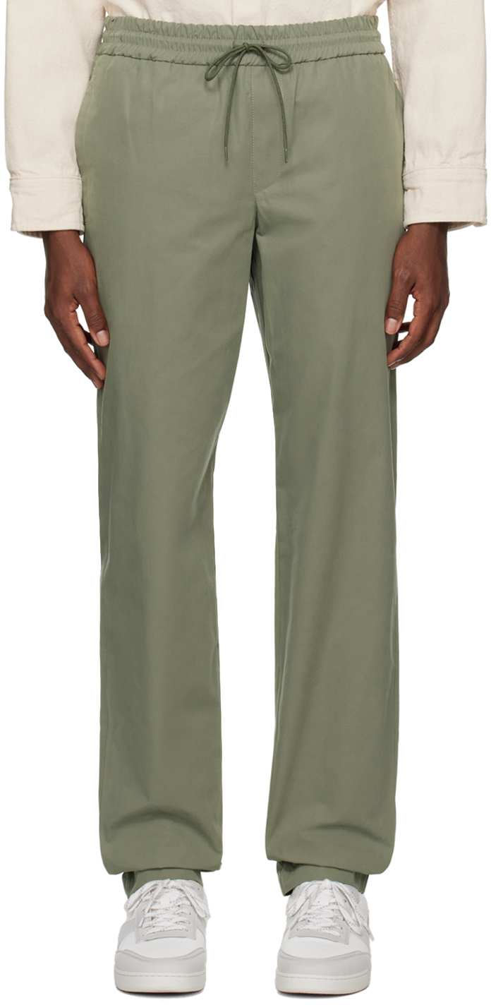 Apc Khaki New Kaplan Trousers In Kae Gray Green