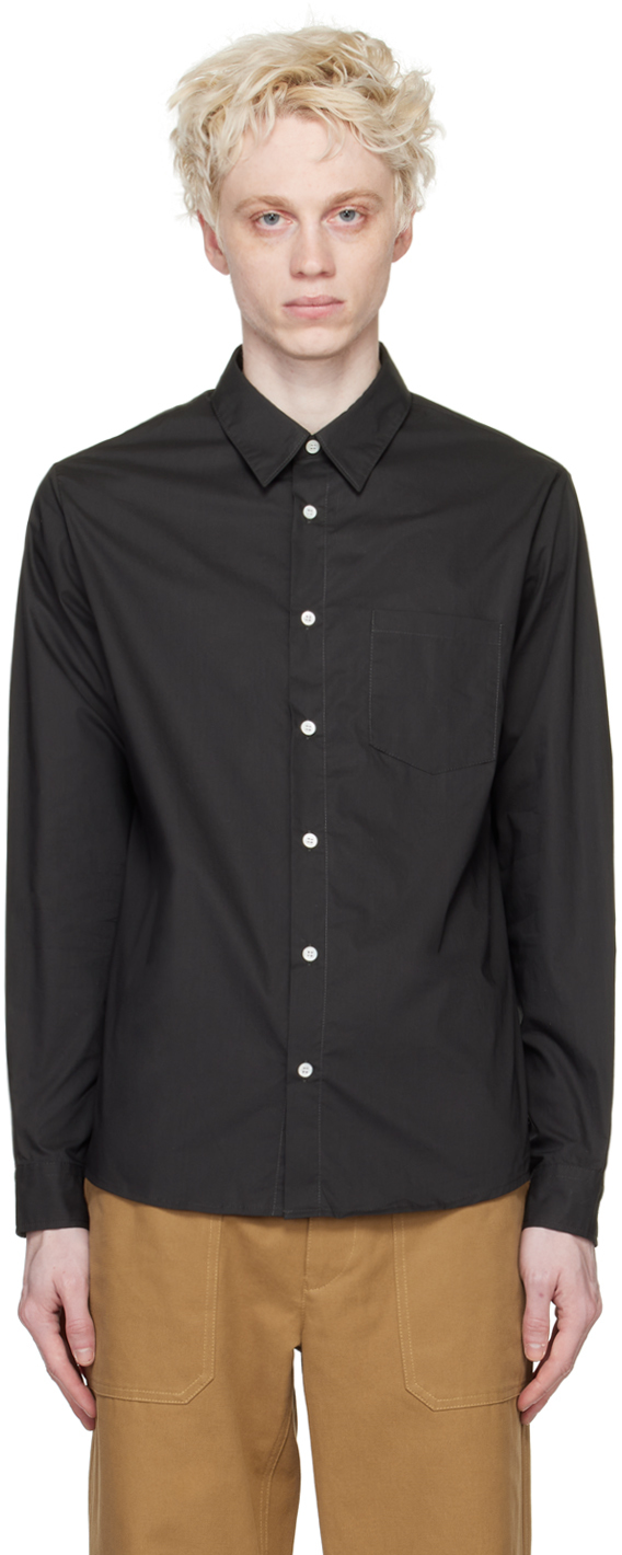 A.P.C.: Black Clément Shirt | SSENSE