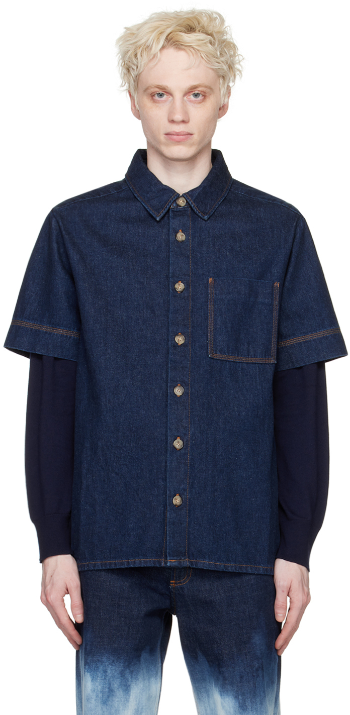 A.P.C.: Blue Gil Denim Shirt | SSENSE