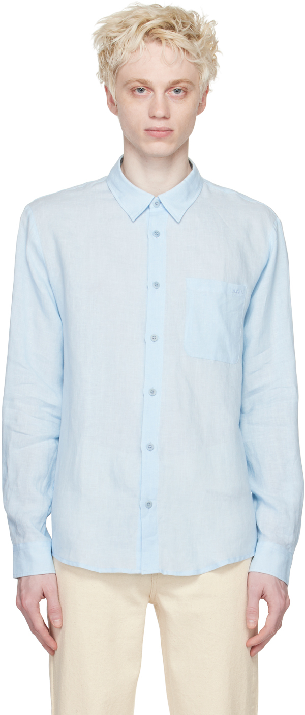 A.P.C.: Blue Cassel Shirt | SSENSE